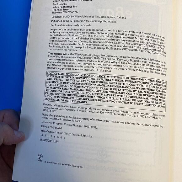 Ebay For Dummies by Marsha Collier 4th Edition Soft Bound Book - Picture 6 of 6